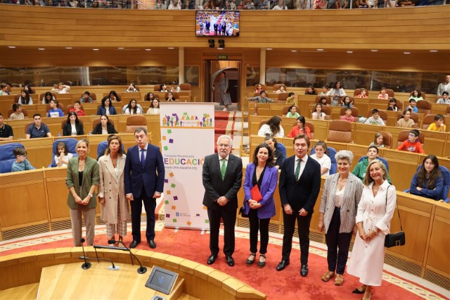 Santalices expresa o apoio do Parlamento de Galicia aos valores impulsados pola Campaña Mundial pola Educación